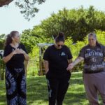 Meeting on Mōtītī prior to the Pōwhiri