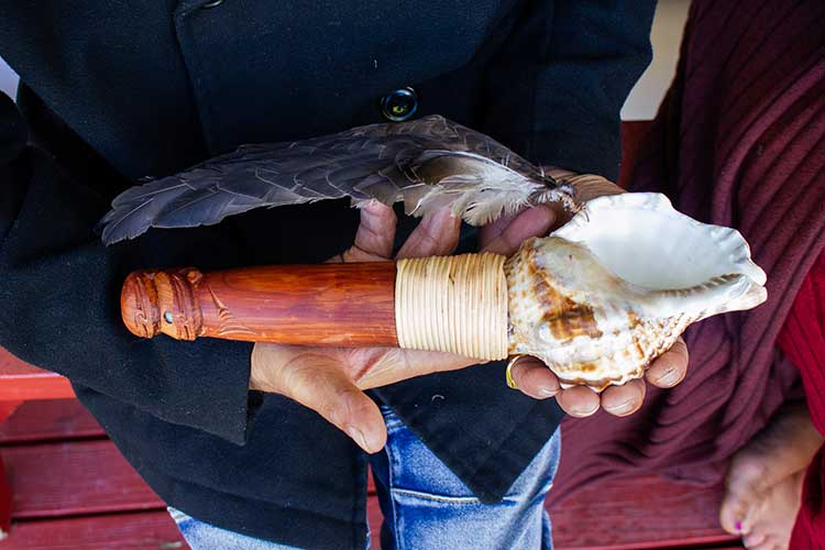 "Inā te rerehua" Pūtātara gifted to Mōtītī Island